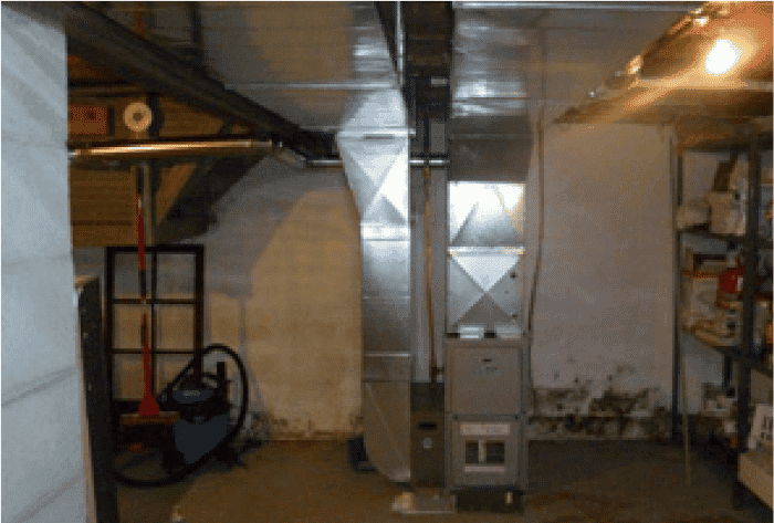 A new ductwork system after replacement