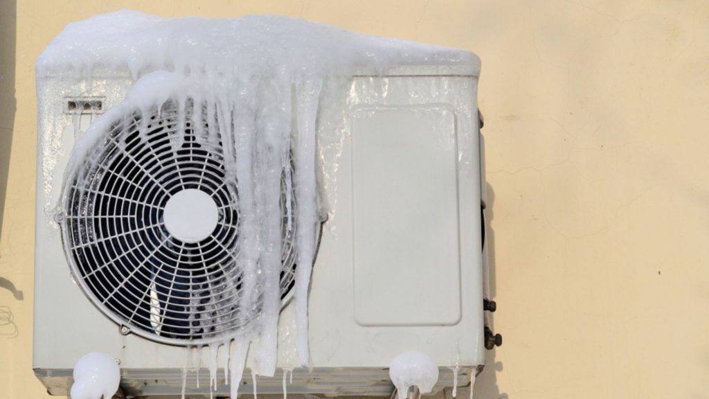 ductless mini-split ac running in the winter