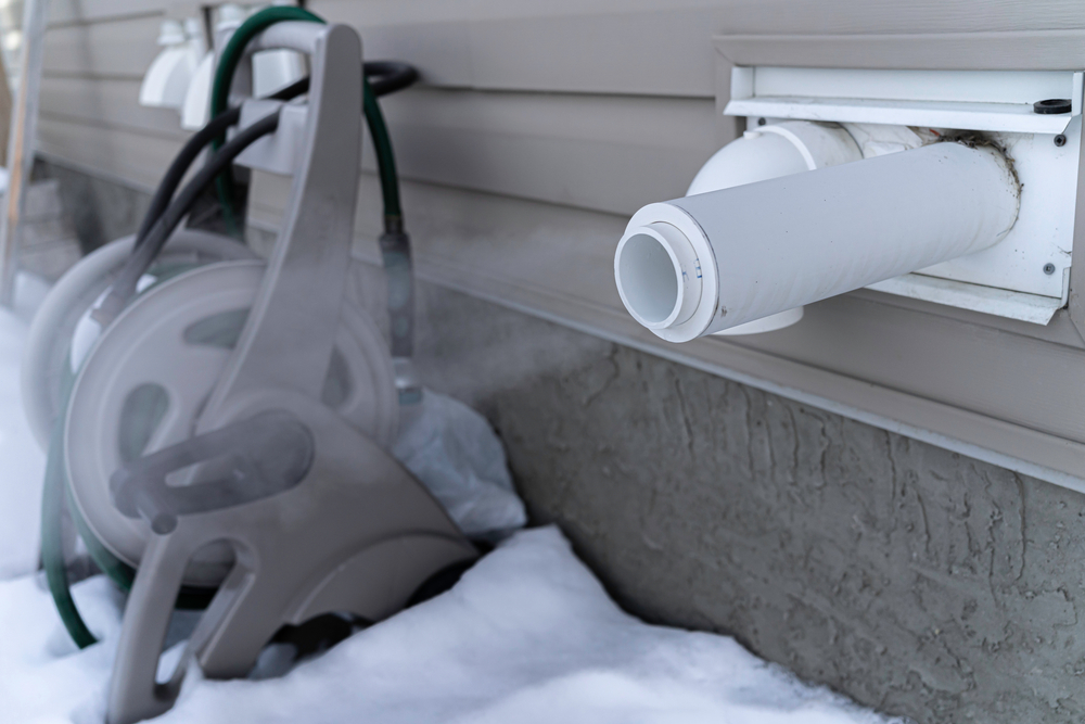 a furnace exhaust that’s not frozen and functioning normally.